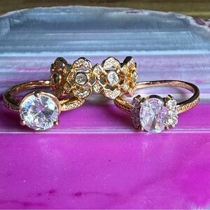 18k Rose Gold Plated Pretty Bird Jewelry Ring Bundle